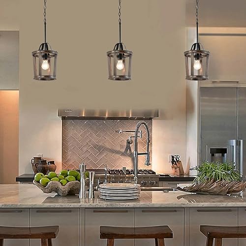 CFAGHOMEDESIGN Island Pendant Lights for Kitchen,1-Light Farmhouse Wood Hanging Light,Oak Wooden Kitchen Pendant ighting Over Island,Foyer,Eetryway,Stairway,Hallway,Dining Room,Bedroom,Living Room - Image 6
