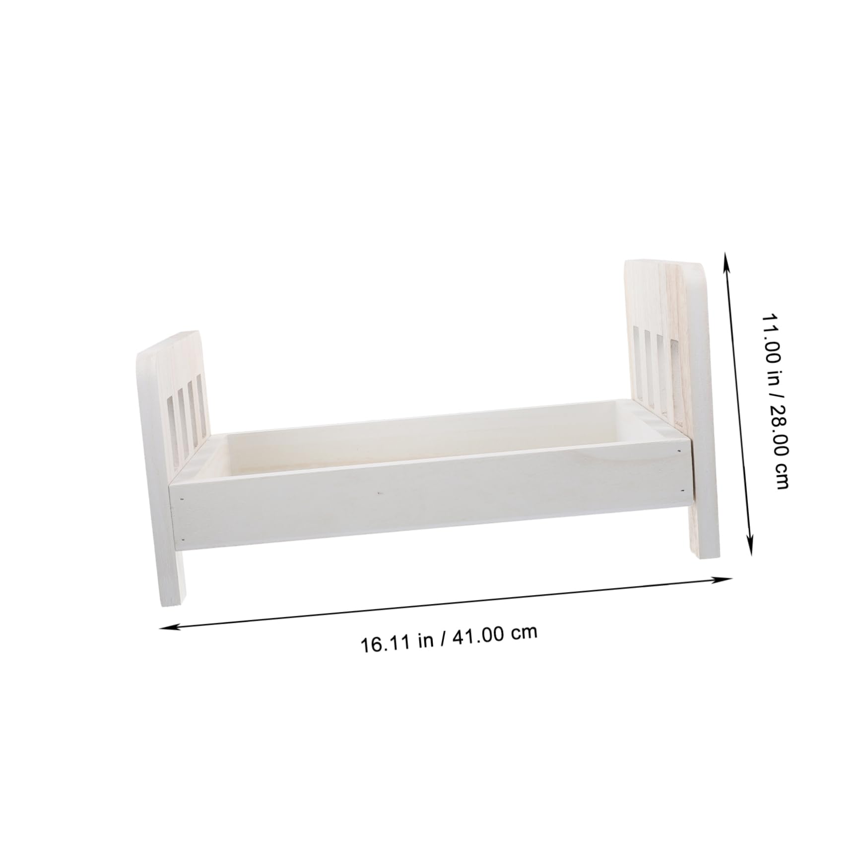 Accessoires de Photographie Décoratifs pour Bébé -né en Bois Blanc, Lit Miniature Sûr et Unique pour Séances Photo Adorables