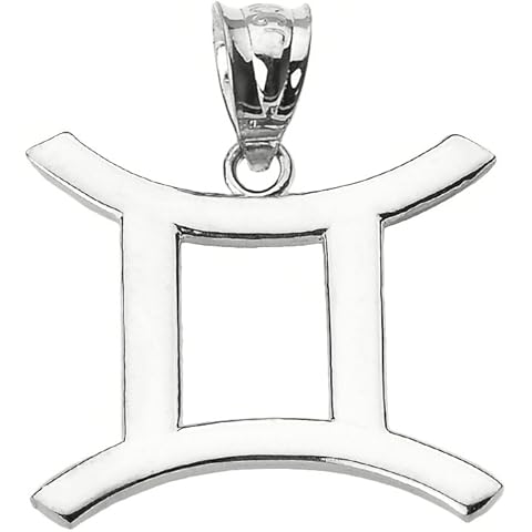 Claddagh Gold .925 Sterling Silver Gemini Zodiac Astrological Sign Charm Personalized Pendant