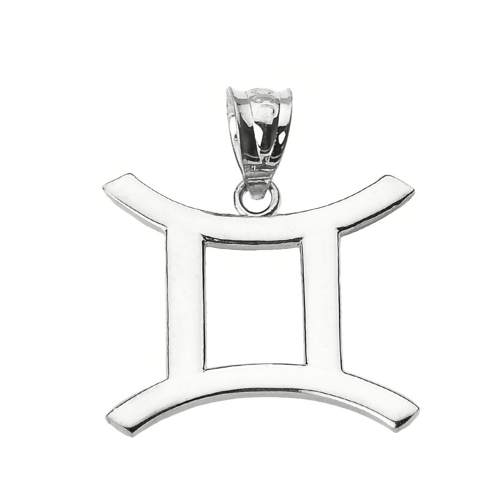 925 Sterling Silver Gemini Zodiac Astrological Sign Charm Personalized Pendant