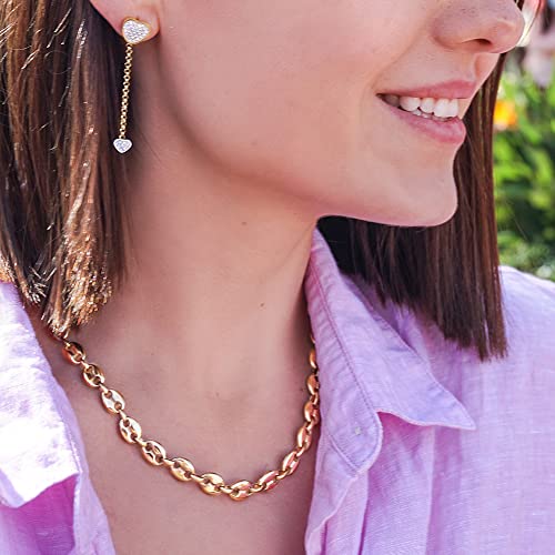 Coffee Bean Necklace Stacke Link for Women Adjustable Clasp Gold Plated Stainless Steel Link Charm Chain for Men and Adults Fashion Gift4