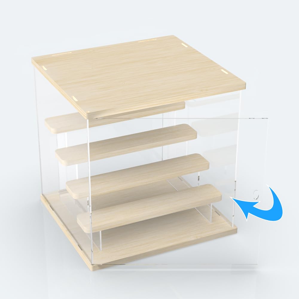5 Niveaux Vitrine pour Collection Boîte Acrylique Transparent pour Lego vitrine pour Figurine Pop Maquette,Amélioré Présentoir Boîte d'affichage Rangement Anti-Poussière, 31.7X 29.7X 32.6cm