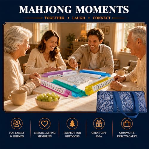 Set de Fichas American Mahjong Asona con Racks miniatura 6