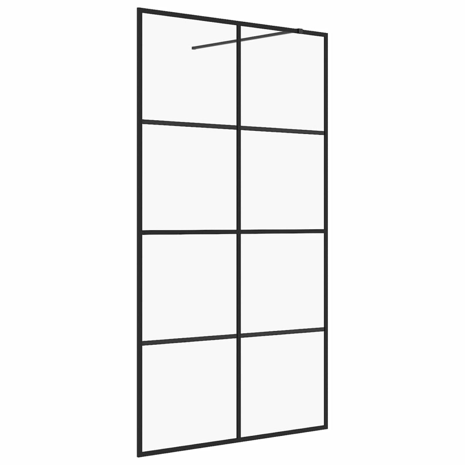 ShGaxin Dostępna przegroda prysznicowa ESG przezroczysta czarna 140x195 cm, przegroda do wanny, parawan prysznicowy, kabina prysznicowa, parawan łazienkowy 151037