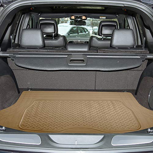 Image of FH Group ClimaProof Universal Cargo Mat - All-Weather, Trimmable Trunk Mat (48 inch W x 32 inch D) - Fits Most Cars, SUVs & Trucks - Beige