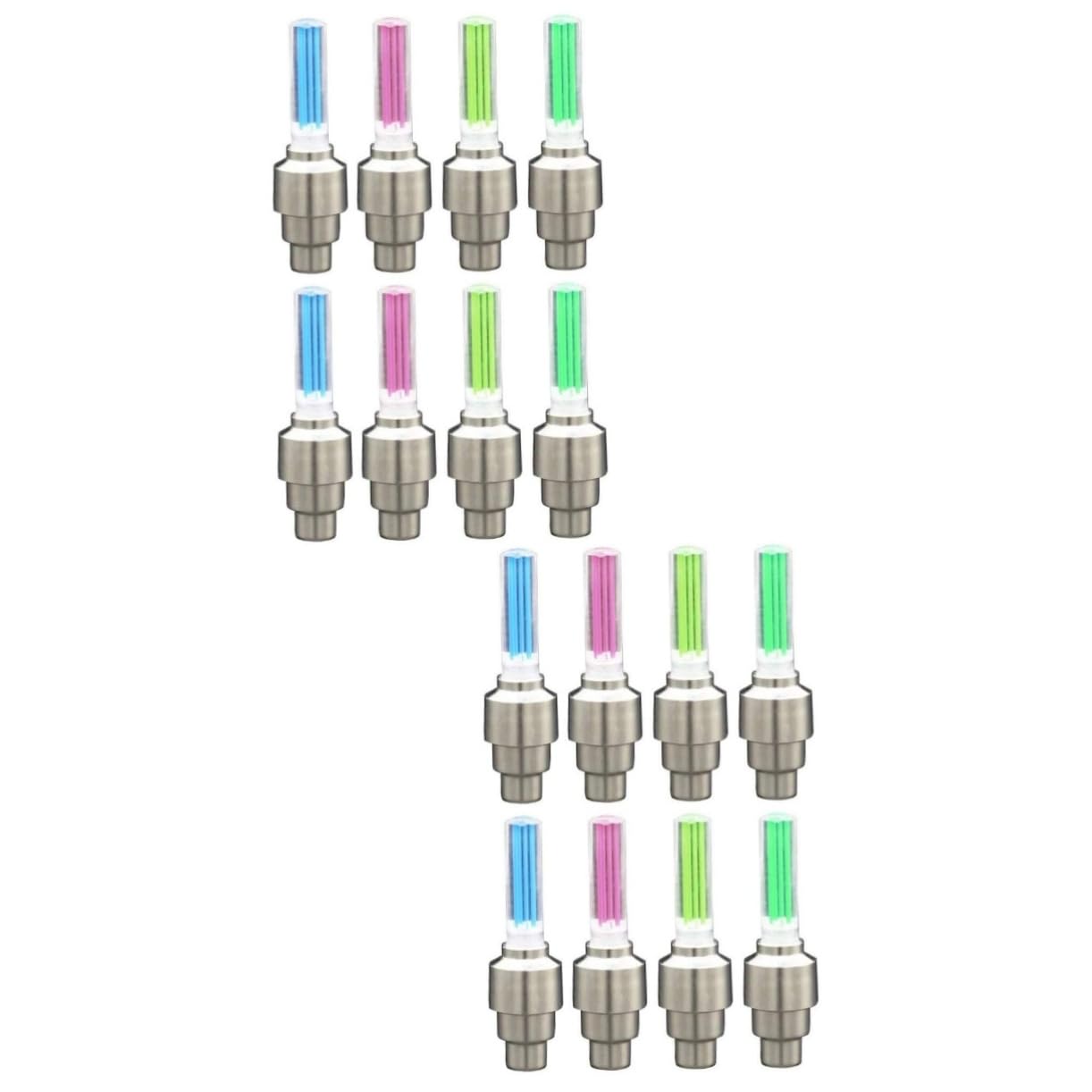 ifundom 2sets Bike Tire Lights Flashing Wheel Illumination for Safe Cycling Easy Installation Premium Quality Random Colors for Day Night Rides Random Color 8pcs*2