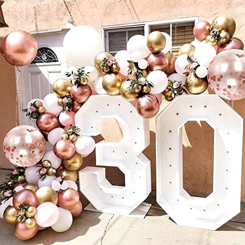 TARATH Arche Ballon Rose Gold et Or, 121 Pièces Or Rose Ballons Arch Garland Kit pour Mariage Fête Anniversaire, Baby Shower Bapteme Décoration Cover