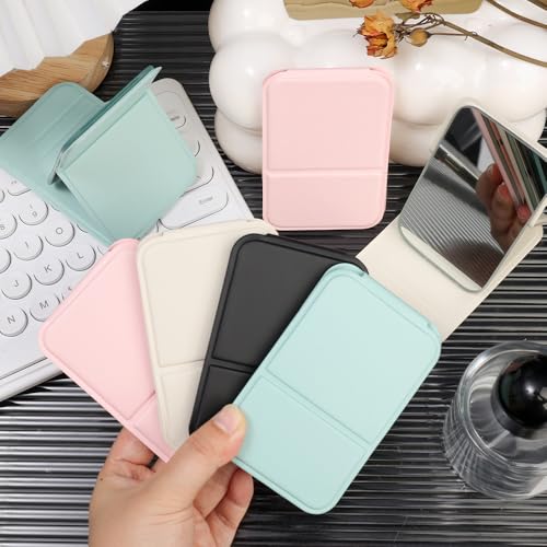 Espejos portátiles plegables 4 piezas mini compactos miniatura 4