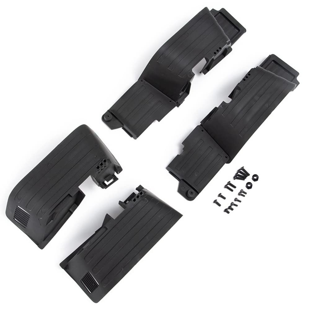 Parafango anteriore e posteriore plastica nera per 1/10 RC Crawler SCX10 II 90046 90047 parti di aggiornamento