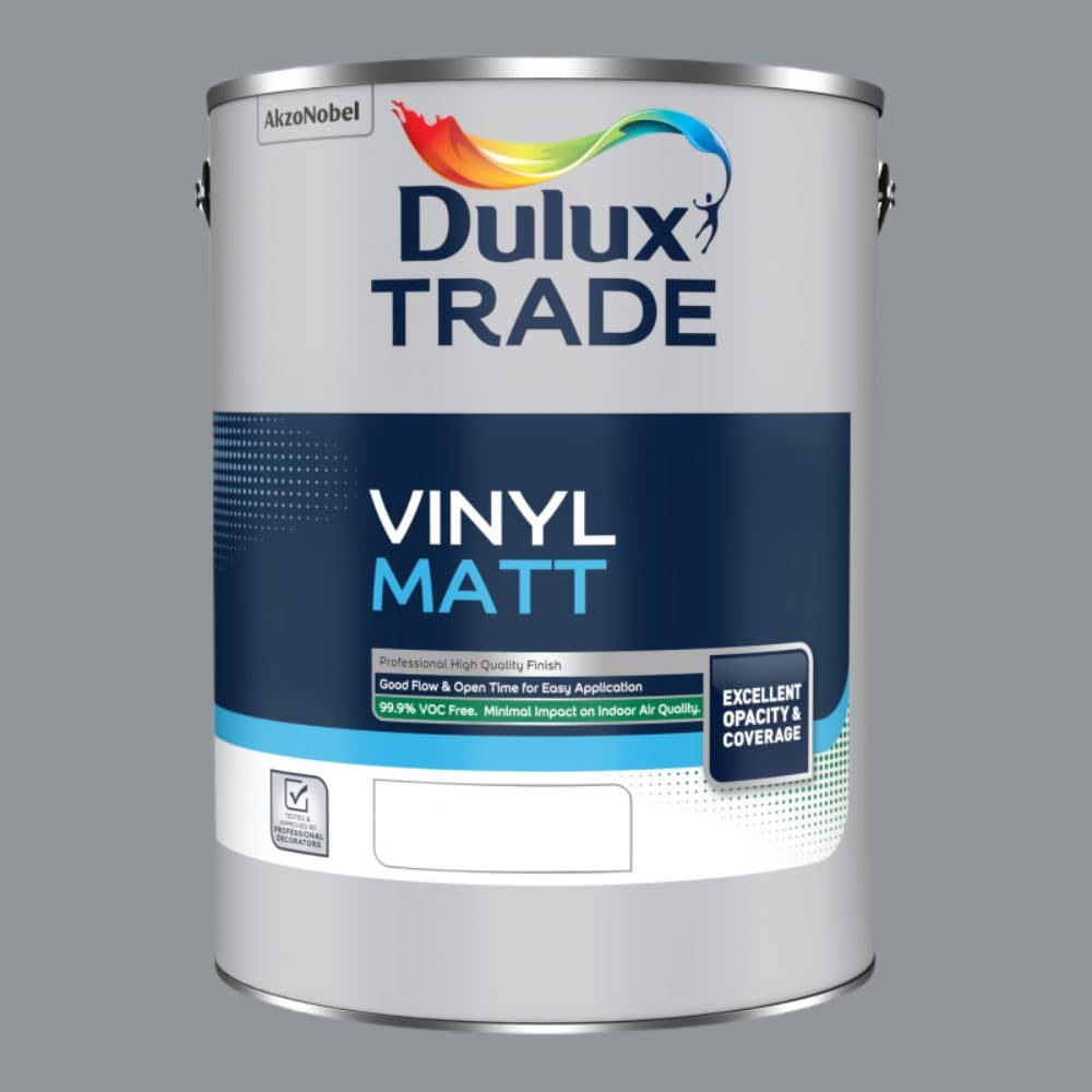 Dulux Trade - Vinyl Matt Interior Wall and Ceiling Paint - Natural Slate - 5L