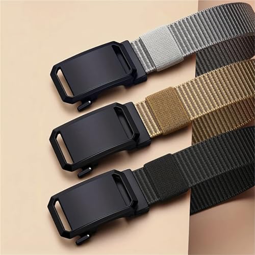 2pcs Automatic Buckle Canvas Belt For Men Stylish Outdoor Pants Belt With Quick-Releas For Business2