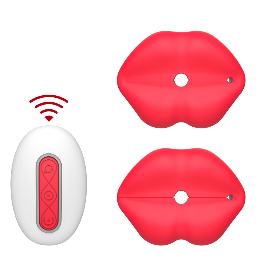 Sex Toys Vibromasseur Pour Mamelons en Silicone Liquide – Forme Lèvres Sensuelle – 10 Modes de Vibration Puissante – Télécommande Sans Fil – Rechargeable USB – Résistant à l’Eau & Hypoallergénique