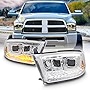 AKKON - [Factory Upgrade] For 09-18 Dodge Ram 1500 2500 3500 Dual Projector LED DRL Headlights With Light bulbs