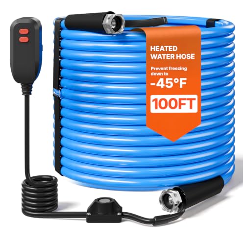 Image of VEVOR 100FT Heated Water Hose for RV -45F Anti Freeze Drinking Water Hose