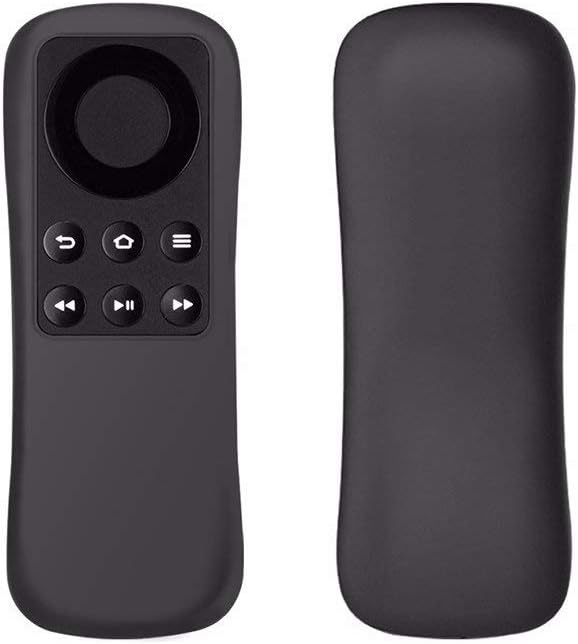 SIKAI Shockproof Silicone Case For Amazon Fire TV Stick Remote Cover Grow in Dark Protective Anti-Slip Washable Lightweight (Black)