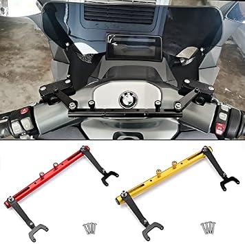 Motorcycle Mutifunctional Cross Bar Balance bar CNC Aluminum GPS Navigation Handlebar Bracket Extension compatible with BMW C650GT C 650 GT C650 C 650 Sport Black