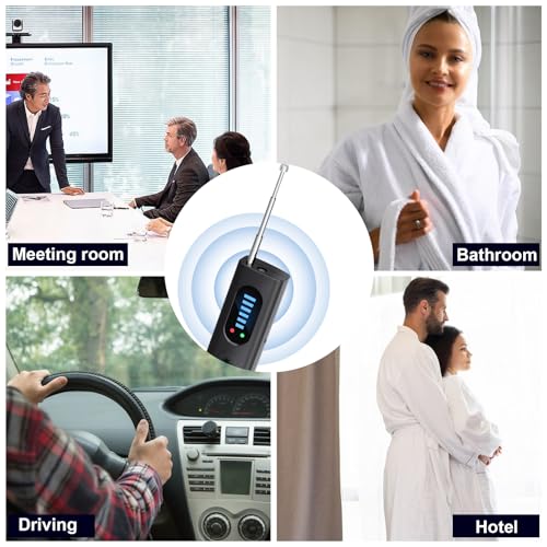 Huspur HUSPUR087 Hidden Camera Detectors,Spy Camera Finder,Portable Hidden Bug And Camera Detector,5 Levels Sensitivity 4 Modes,Wireless Rechargeable thumb #6