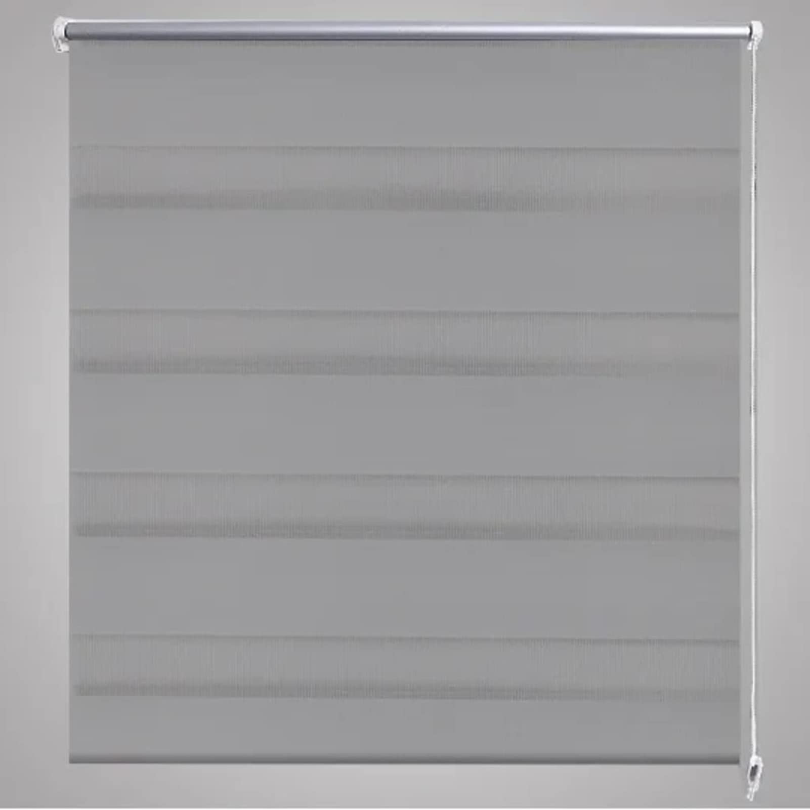 Zebra roleta 90 x 150 cm, szara, roleta zaciemniająca, zasłona dekoracyjna, do użytku wewnątrz i na zewnątrz
