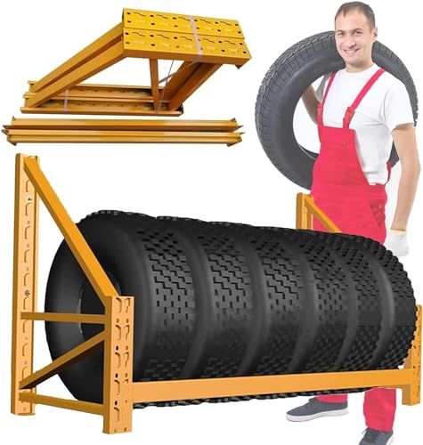 Rollendes Reifenregal, Reifenregal, Reifenregal für die Garage, Lagerregal aus Metall zur Wandmontage, Regal für mehrere Reifen mit Zubehör, Hochleistungs-Reifenregal, Ei