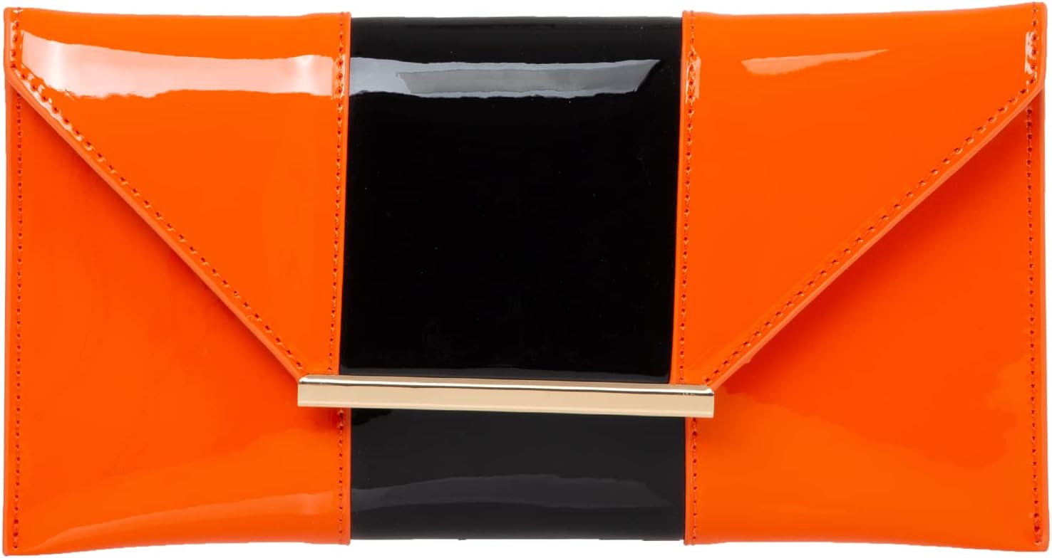 JNB Faux Patent Leather Envelope Candy Clutch