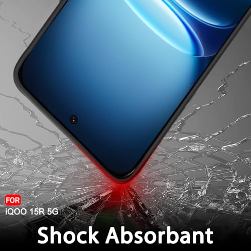 Image of TheGiftKart Sleek Back Cover Case for iQOO 15R 5G | Slim Fit Protective Design | Ultra Matte Finish | Camera Protection Bump | Soft Silicon Back Cover Case for iQOO 15R 5G (Silicone, Black)