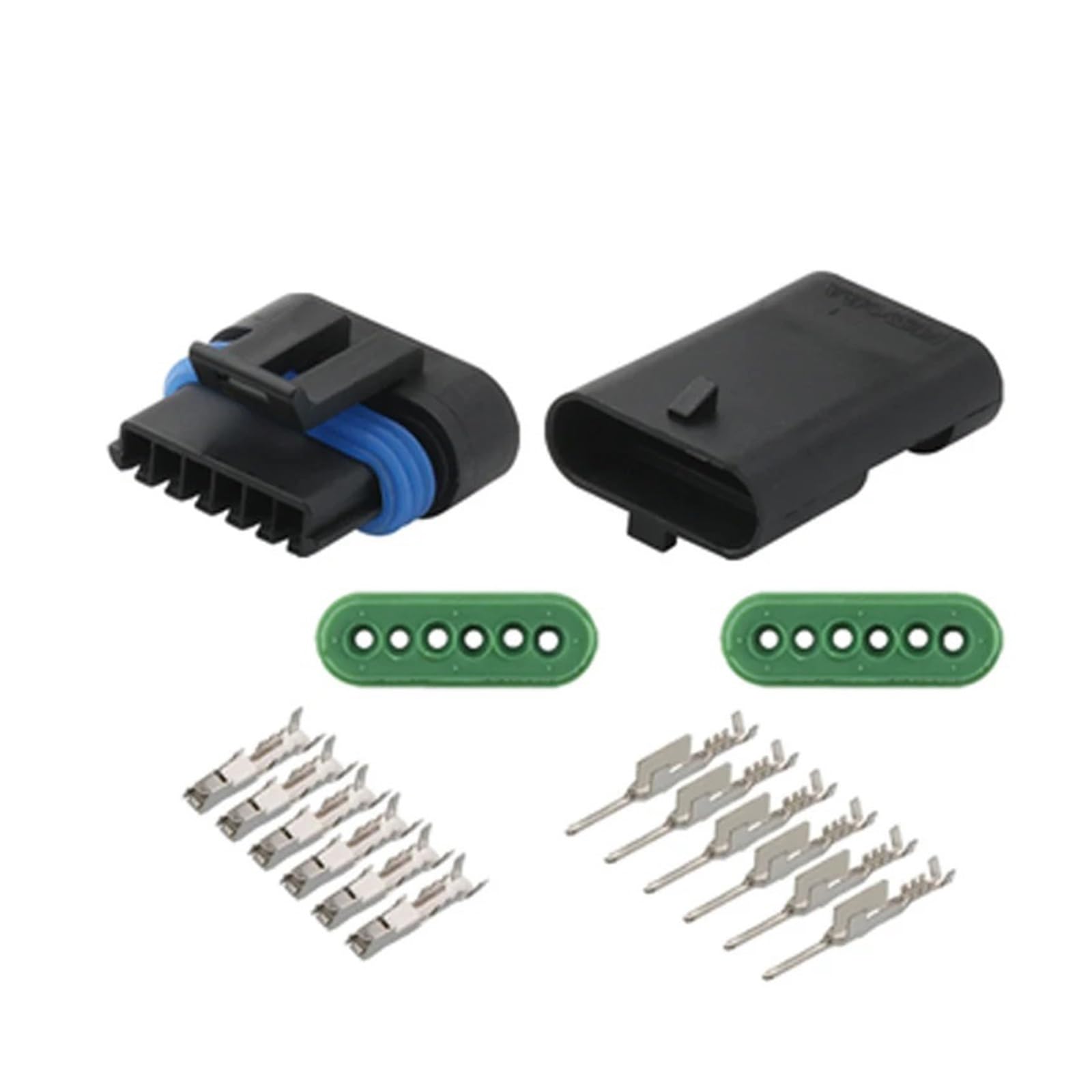 1/5/10/10/20/50 juegos de conectores impermeables compatible automóviles de 6 pines conectores macho y hembra 12066317(6p male female,5 SETS_6P)