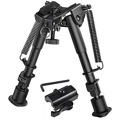 OutDoorBom Quick Detach Bipod for Picatinny Rail - Easy and Quick for Rifle Range Shooting and Hunting