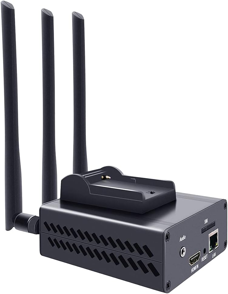 iseevy H.265 H.264 4G LTE HDMI Video Encoder Portable Wireless IPTV Encoder for IPTV, Live Stream, Broadcast Support RTMP RTMPS SRT RTSP UDP RTP HTTP and Live Platforms