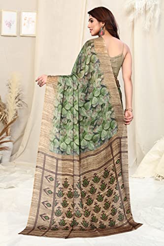 Image of MIRCHI FASHION Saree for Woman Chiffon Floral Printed | Polished Professional Office and Regular Daily Use Sari with Blouse Piece