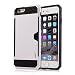 iPhone 6/6s Case, iXCC Armor Series Credit Card Slot Holder Hard Cover Case [Shock Absorption, Anti Scratch] - Dual Layer 2 in 1 TPU+PC Case - White