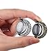 24 Pieces Moon Rotation Double-Faced Round Bezel Blank 18 mm Pendant Trays, with 48 Pieces Jewelry Settings Trays for Jewelry Making DIY Accessories (Silver, Antique Bronze)