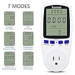 kuman-KW47-US-Electricity-Usage-Monitor-Plug-Power-Watt-Voltage-Amps-Meter-with-Digital-LCD-Overload-Protection-and-7-Display-Modes-for-Energy-Saving-NO-Backlight-white