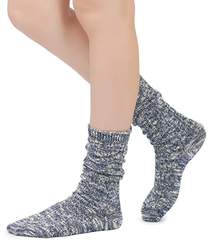 Leotruny Women's Slouch Vintage Knit Cotton Boot Socks3