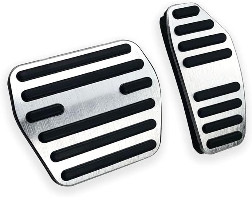 2PCS Anti-Slip Aluminum Brake Gas Pedal Pads,Auto No Drilling Accelerator Pedal Covers For Nissan Altima 2019 2020 2021 2022 2023-SLIVER