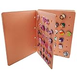 Foaryoer Shoe Charms Organizer Bag Flip-Page Croc Charms Display Storage Case, Shoe Charms Holder for Croc Charm with 120 Holes for Charms Storage in Travel Home Using Pink