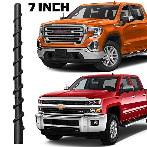 BA-BOLING 7 inch (2-6 Days) Copper Core Stubby Radio Antenna for Chevy Silverado
