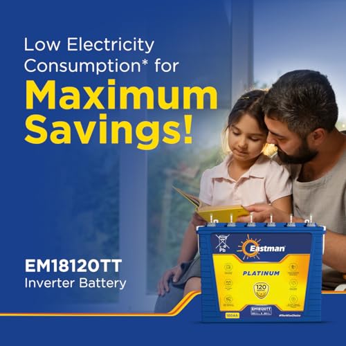 Image of Eastman EM18120TT | Tall Tubular | 180 AH Inverter Battery |Warranty 120 (60+60) Months for Home & Office
