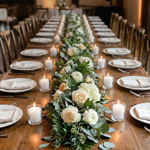 Image of Royal Imports White Votive Candles Unscented Candles for Wedding Centerpieces Pack of 144 Dripless Wax for Parties, Aromatherapy, Devotional, Home Decor, Spas & Holiday Gifts