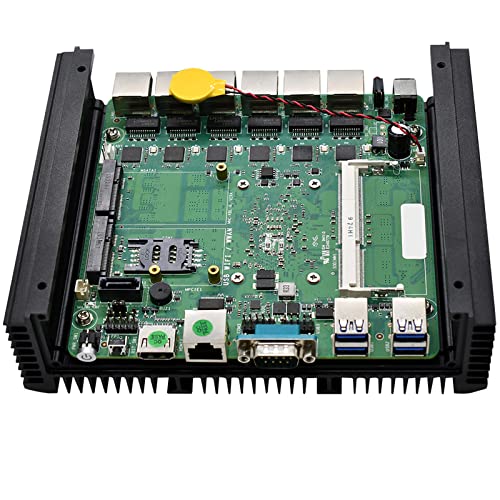 Firewall Micro Appliance, 6 Port i225 2.5GbE LAN Fanless Mini PC Intel i5 8260U, 8GB DDR4 128GB SSD, 4*USB, HDMI, DB9-COM, RJ45 LAN, Gigabit Ethernet AES-NI, VPN Router, Openwrt, Wi-Fi Antennas – Bild 8