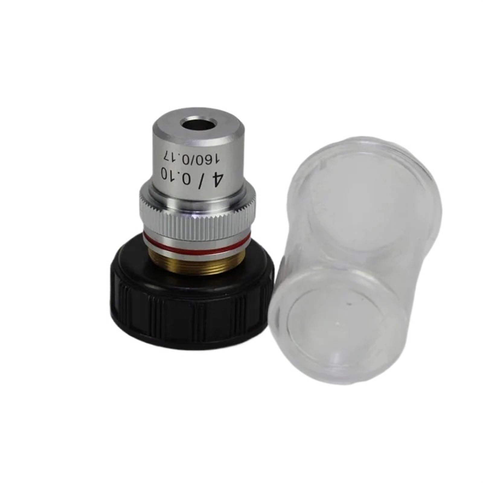 SWENEEN Microscope Objective 4X 10X 20X 40X 60X 100X Biological Microscope Objectives Lens Achromatic lens,4X