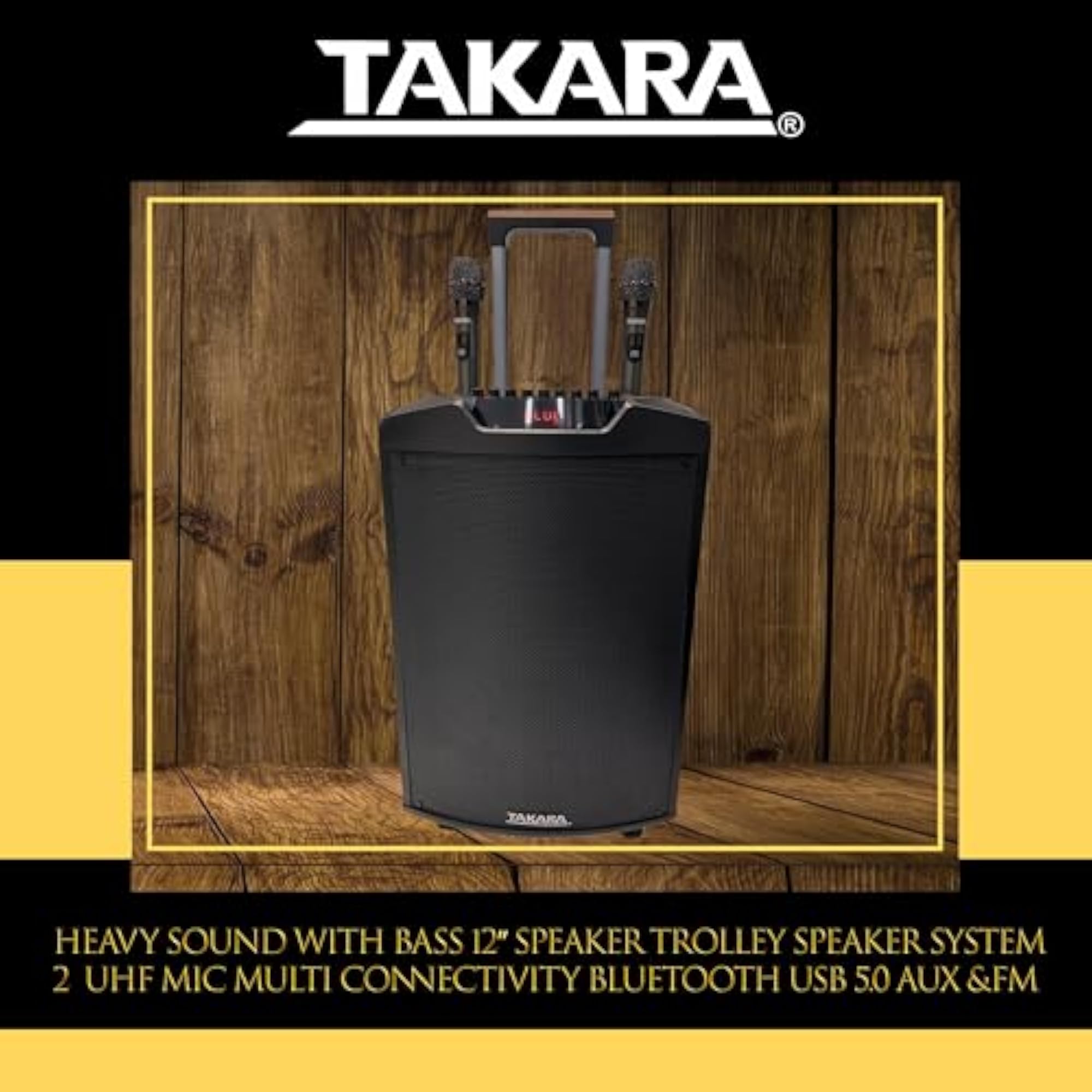 T 8090 Karaoke Speaker Trolley with Wireless Mic