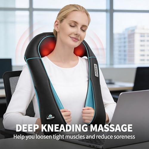 Image of MagicMakers Shiatsu Neck Massager with Heat for Pain Relief Deep Tissue - Christmas Men Gift for Women, Mom, Dad, Her, Him - Fathers Day Dad Gifts, Amazing Back & Shoulder Relief from Daughter or Son