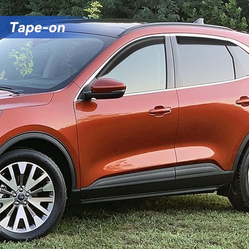 Image of Window Visors Rain Guards for 2020-2026 Ford Escape, Out-Channel Window Vent Wind Deflectors Visors Shades for 20-26 Escape(Not for Active)