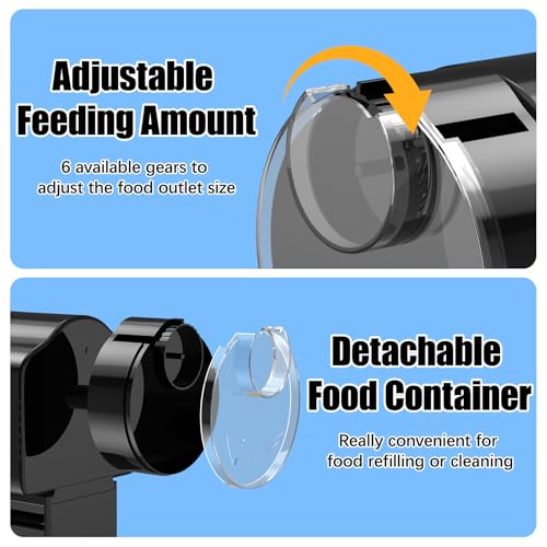 Aedcbaide Automatic Fish Feeder - 60 ML Feeders for Fish with Feeding Ring, Auto Fish Feeder for Aquarium Tank, Adjustable Food Timer Dispenser for Pellets, Battery Operated (Battery Not Included) - Image 4