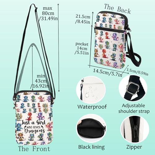 LEVLO Funny Dragon Crossbody Bag - Animal Lover Gift for Dragons Fans2