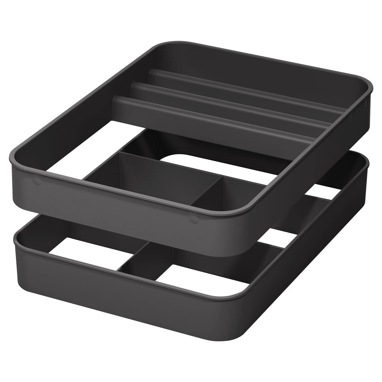 NINKA 5004.90 41514 eins2top Agent Separation System Set, Drawer Organiser for Cleaning Supplies, Plastic, Dark Grey, Silver, Putzmittelset