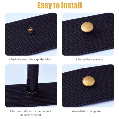SUPERFINDINGS 400 works 4 Sizes Leather Rivets 3/4/5/6mm Double Cap Rivets Tubular Metal Studs Bags Shoes Belts Decoration Collision Rivets for DIY Leather Craft Repairs Decoration - Image 4