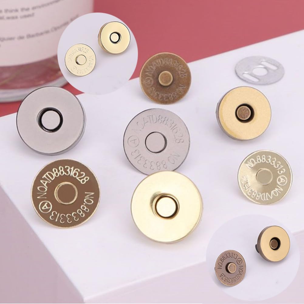 Botones magnéticos de 18 mm, cierre magnético, botones de presión sin costura, imanes para coser, botón magnético en forma de ciruela para ropa, bolsos, manualidades, monederos