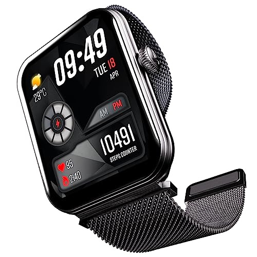 Image of Boat Xtend Plus Smart Watch w / 1.78 inch (4.5 cm) AMOLED Display, Coins, Advanced BT Calling, 100+ Sports Mode, Always On Display, HR & SP02 Monitoring & Stress Monitoring(Metallic Black)