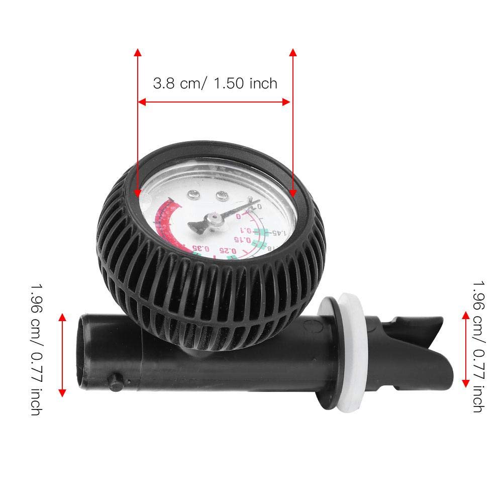 Tbest Aufblasbares Schlauchboot Manometer, Luftdruckmesser Luftpumpen-Manometer Sicherheits Barometer Luftdruckprüfer für Schlauchboot, Kajak, Boot, Surfbrett